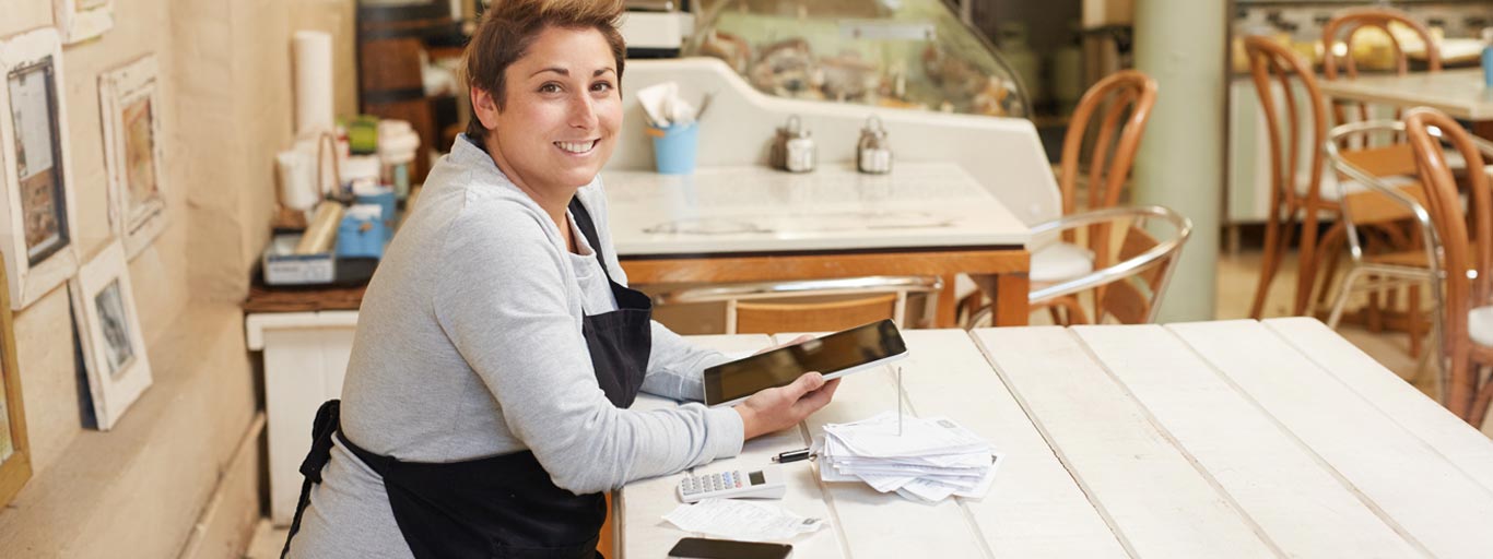 Employee Checking Sales on Ipad